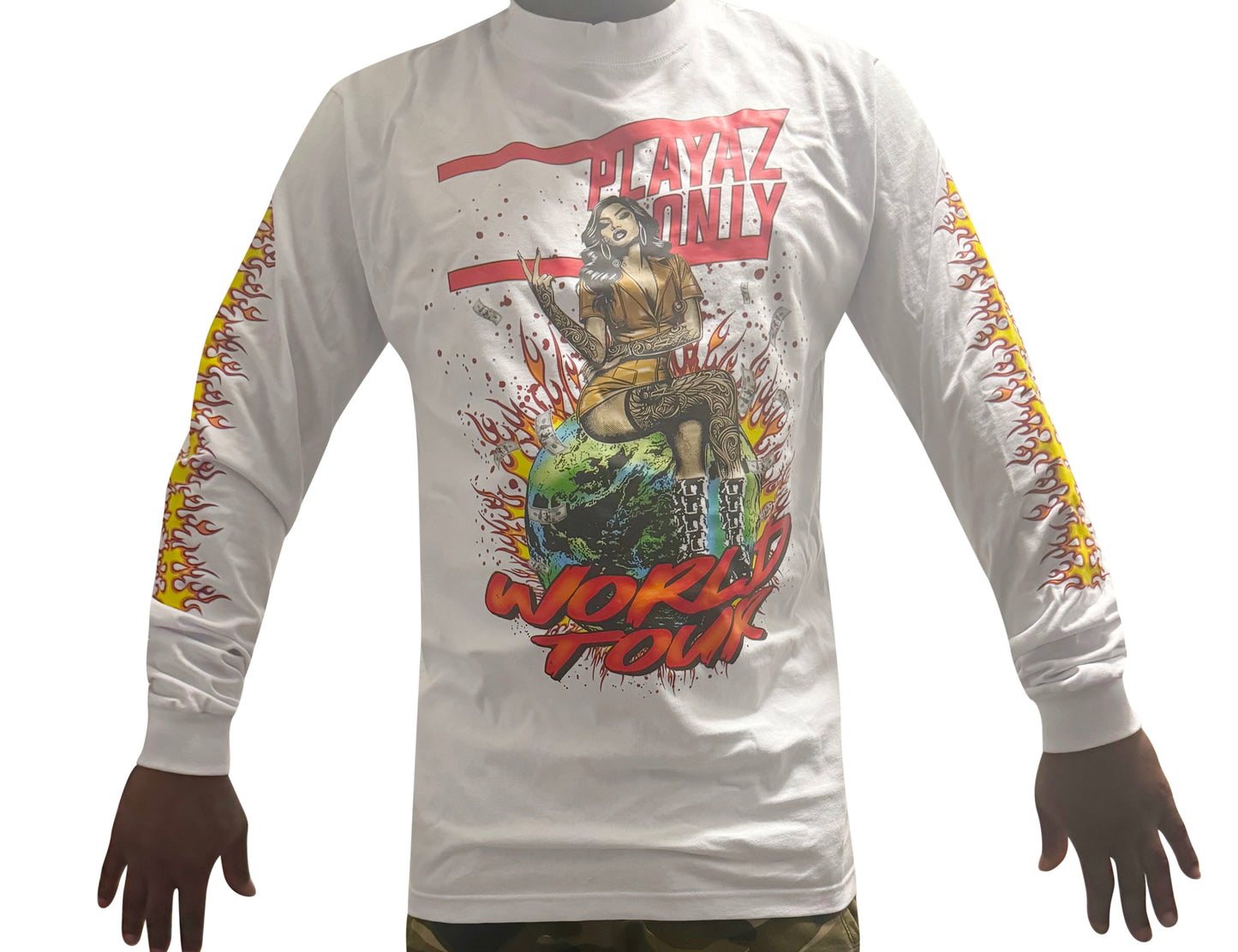 PLAYAZ ONLY World Tour Long Sleeve Shirt