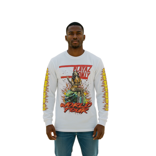 PLAYAZ ONLY World Tour Long Sleeve Shirt